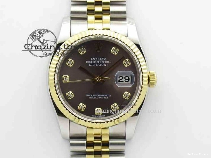 0521 DateJust 116234 SS YG BP Best Edition Gray Dial Diam Markers On SS YG Bracelet SA ZipUp 3745